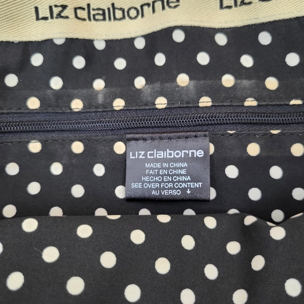 Liz Claiborne Nautical Themed Red & Black Striped Tote Bag, 13.5×11.5×6.5, EUC - Picture 5 of 8